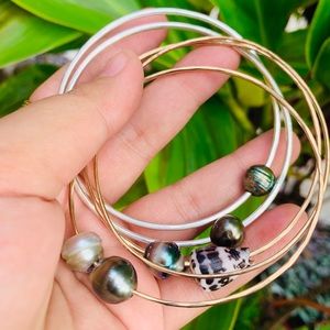 Tahitian Pearl Bangles & Hebrew Shell Bangles😍😍